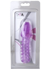 Фиолетовая насадка, удлиняющая половой член - 13,5 см. - Toyfa Basic - в Вологде купить с доставкой