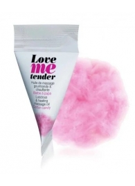 Съедобное согревающее массажное масло Love Me Tender Cotton Candy с ароматом сладкой ваты - 10 мл. - Love to Love - купить с доставкой в Вологде
