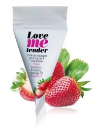 Съедобное согревающее массажное масло Love Me Tender Strawberry с ароматом клубники - 10 мл. - Love to Love - купить с доставкой в Вологде