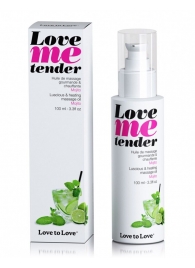Съедобное согревающее массажное масло Love Me Tender Mojito с ароматом мохито - 100 мл. - Love to Love - купить с доставкой в Вологде