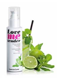 Съедобное согревающее массажное масло Love Me Tender Mojito с ароматом мохито - 100 мл. - Love to Love - купить с доставкой в Вологде