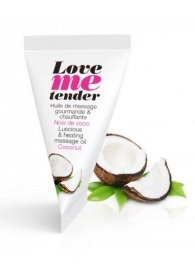 Съедобное согревающее массажное масло Love Me Tender Cocos с ароматом кокоса - 10 мл. - Love to Love - купить с доставкой в Вологде