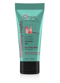 Съедобный интимный гель Orgie Lube Tube Cocktail Strawberry Mojito - 50 мл. - ORGIE - купить с доставкой в Вологде