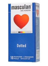 Презервативы с пупырышками Masculan Dotted - 10 шт. - Masculan - купить с доставкой в Вологде