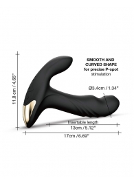 Черный вибромассажер простаты Multi P-Joy с 3 моторами - Dorcel - в Вологде купить с доставкой