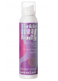 Массажная хрустящая пенка Tickle My Body Strawberry с ароматом клубники - 150 мл. - Love to Love - купить с доставкой в Вологде