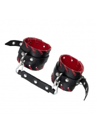 Черно-красные оковы из натуральной кожи - Pecado - купить с доставкой в Вологде