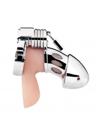 Клетка на пенис из металла Obedience Cock Cage - BlueLine - купить с доставкой в Вологде