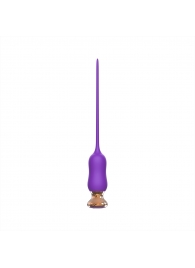 Фиолетовый тонкий стимулятор Nipple Vibrator - 23 см. - I-MOON - купить с доставкой в Вологде