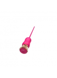 Розовый тонкий стимулятор Nipple Vibrator - 23 см. - I-MOON - купить с доставкой в Вологде