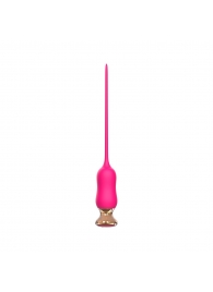 Розовый тонкий стимулятор Nipple Vibrator - 23 см. - I-MOON - купить с доставкой в Вологде