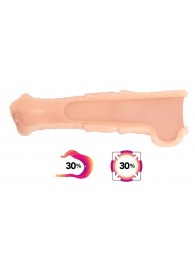 Телесная фантазийная насадка на член Cock Sleeve Size L - KOKOS - в Вологде купить с доставкой