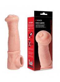Телесная фантазийная насадка на член Cock Sleeve Size L - KOKOS - в Вологде купить с доставкой