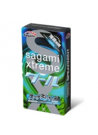 Презервативы Sagami Xtreme Mint с ароматом мяты - 10 шт. - Sagami - купить с доставкой в Вологде