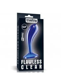 Синяя анальная втулка Flawless Clear Prostate Plug 6.0 - 15 см. - Lovetoy - в Вологде купить с доставкой