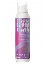 Массажная хрустящая пенка Tickle my body с ароматом маракуйи - 150 мл. - Love to Love - купить с доставкой в Вологде