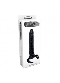 Чёрная насадка-фаллос для двойного проникновения INFLATABLE DILDO SLIM DONG  - 13,5 см. - Toyz4lovers - в Вологде купить с доставкой