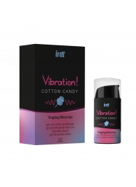Жидкий вибратор Vibration Cotton Candy с ароматом сахарной ваты - 15 мл. - INTT - купить с доставкой в Вологде