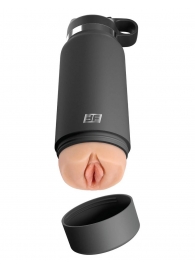 Серый мастурбатор в виде бутылки F*ck Flask - Pipedream - в Вологде купить с доставкой