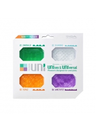 Набор из 4 мастурбаторов-стимуляторов Tenga Uni Variety Pack - Tenga - в Вологде купить с доставкой