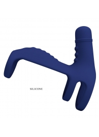 Синяя вибронасадка на пенис Vibrating Penis Sling - Baile - в Вологде купить с доставкой