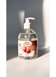 Лубрикант на водной снове Love Protection Strawberry с ароматом клубники - 300 мл. - Lola Games - купить с доставкой в Вологде