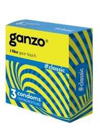 Классические презервативы с обильной смазкой Ganzo Classic - 3 шт. - Ganzo - купить с доставкой в Вологде