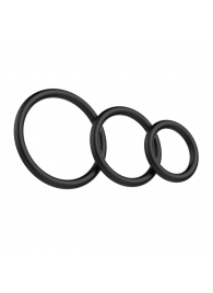Набор из 3 чёрных колец различного диаметра - Baile - в Вологде купить с доставкой