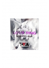 Прозрачное гелевое эрекционное кольцо-цветок - Toyfa Basic - в Вологде купить с доставкой