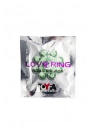 Зеленое эрекционное кольцо-цветок - Toyfa Basic - в Вологде купить с доставкой