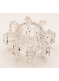 Прозрачное гелевое эрекционное кольцо-звезда - Toyfa Basic - в Вологде купить с доставкой