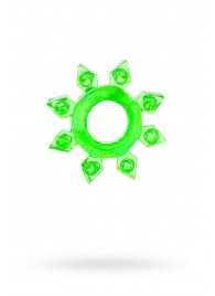 Зеленое эрекционное кольцо-звезда - Toyfa Basic - в Вологде купить с доставкой