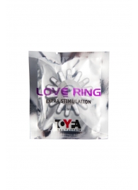 Прозрачное гелевое эрекционное кольцо с шипиками - Toyfa Basic - в Вологде купить с доставкой