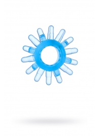 Голубая гелевая насадка с шипиками - Toyfa Basic - в Вологде купить с доставкой