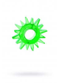 Зеленое эрекционное кольцо-солнце - Toyfa Basic - в Вологде купить с доставкой
