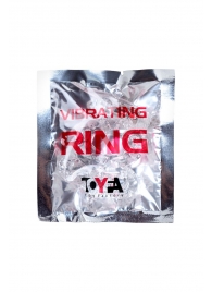 Прозрачное эрекционное кольцо с вибратором  и подхватом - Toyfa Basic - в Вологде купить с доставкой