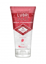 Интимный гель-смазка на водной основе Lubrimax Magic Strawberry - 75 мл. - ИнтелБИО - купить с доставкой в Вологде