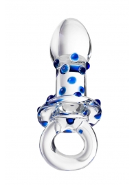 Стеклянная прозрачная втулка с кольцом - 13,5 см. - Sexus