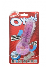 Фиолетовое эрекционное кольцо с вибрацией и пальчиком OYEAH PURPLE - Screaming O - в Вологде купить с доставкой