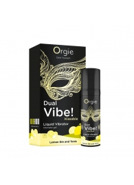 Съедобный жидкий вибратор Dual Vibe! со вкусом лимонного джина с тоником - 15 мл. - ORGIE - купить с доставкой в Вологде