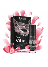 Съедобный жидкий вибратор Dual Vibe! со вкусом клубничного джина с тоником - 15 мл. - ORGIE - купить с доставкой в Вологде