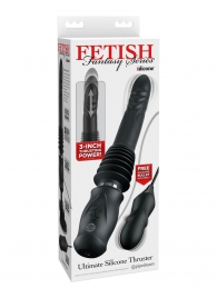 Черный автоматический вибромассажер с вибропулей Ultimate Silicone Thruster - Pipedream - купить с доставкой в Вологде