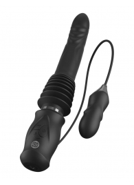 Черный автоматический вибромассажер с вибропулей Ultimate Silicone Thruster - Pipedream - купить с доставкой в Вологде