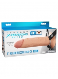 Полый страпон на ремнях 8’’ Hollow Silicone Strap-on - Pipedream - купить с доставкой в Вологде