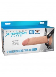 Полый страпон на ремнях 6’’ Hollow Silicone Strap-on - Pipedream - купить с доставкой в Вологде