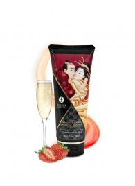 Массажный крем для тела с ароматом клубники и шампанского Sparkling Strawberry Wine - 200 мл. - Shunga - купить с доставкой в Вологде