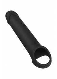 Черная насадка-удлинитель с вибрацией Vibrating Extender With Remote - Dream Toys - в Вологде купить с доставкой