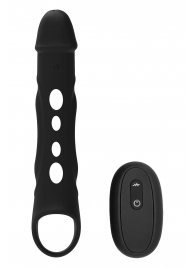 Черная насадка-удлинитель Vibrating Extender With Remote с вибрацией - Dream Toys - в Вологде купить с доставкой