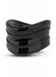 Черное эрекционное кольцо на мошонку Beef Ball Stretcher Snug - Blush Novelties - в Вологде купить с доставкой