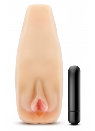 Мастурбатор-вагина с вибрацией Soft   Wet Natasha Realistic Beige Masturbator - Blush Novelties - в Вологде купить с доставкой